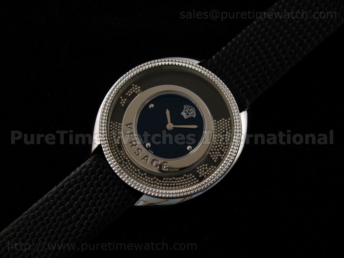 Destiny Spirit SS Black Dial on Black Strap