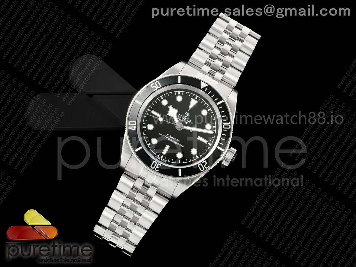 Black bay 41 BLF 1:1 Best Edition Black Bezel Black SS Dial on Jubilee Strap A2824