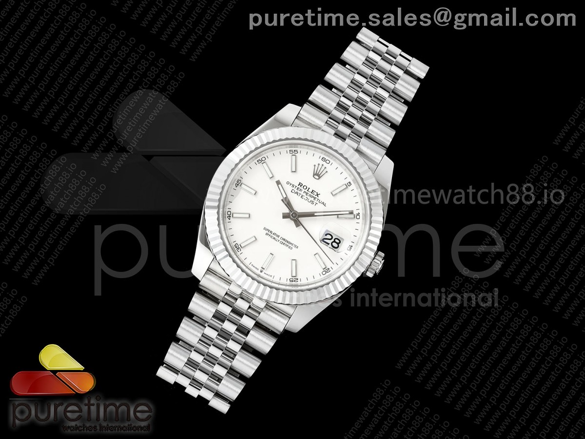 DateJust 41 126334 904L SS MZF 1:1 Best Edition White Dial on Jubilee Bracelet JH3235