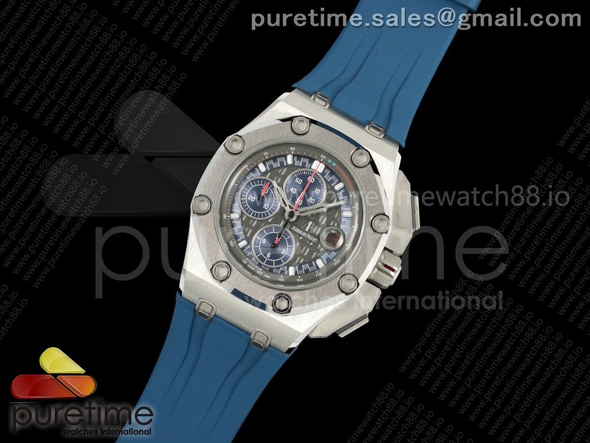 Royal Oak Offshore Schumacher SS TKF Best Edition Gray/Blue Dial on Blue Rubber Strap A3126
