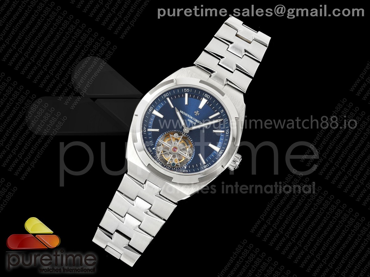 Overseas Tourbillon SS ANTF Best Edition Blue Dial on SS Bracelet