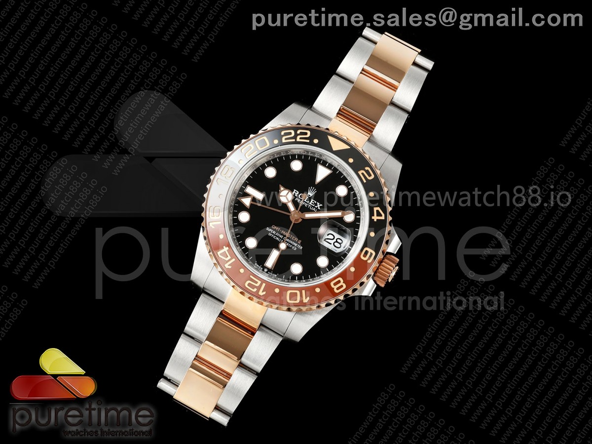 GMT-Master II 126711 CHNR 904L QF 1:1 Best Edition on SS/RG Bracelet JH3285 Free Sprung