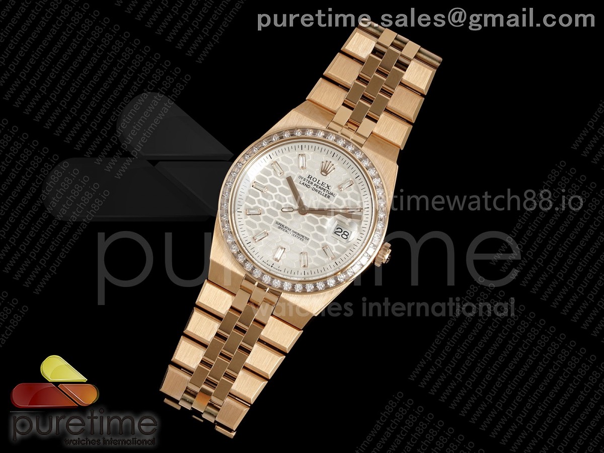 Land Dweller RG 2F Best Edition Silver Dial Diamonds Bezel on RG Bracelet A7135