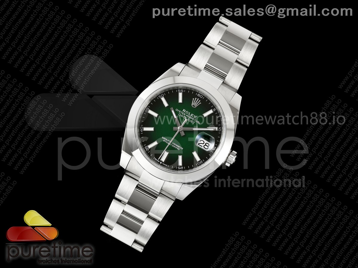 DateJust 41 126300 ERF 1:1 Best Edition Green Ombre Dial on Oyster Bracelet JH3235 (Free Sprung)