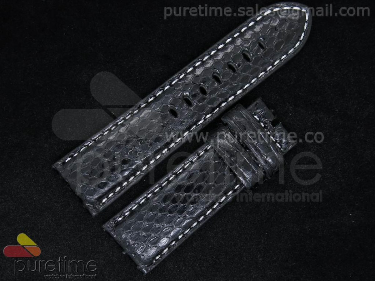 Panerai 24/22 Black Snake Leather Strap