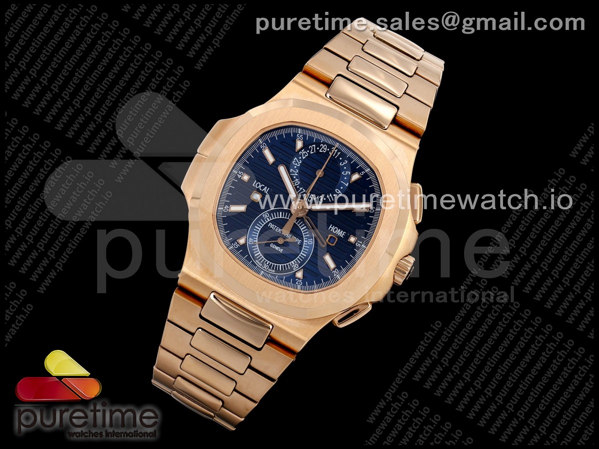 Nautilus 5990 RG 2F Best Edition Blue Dial on RG Bracelet A520