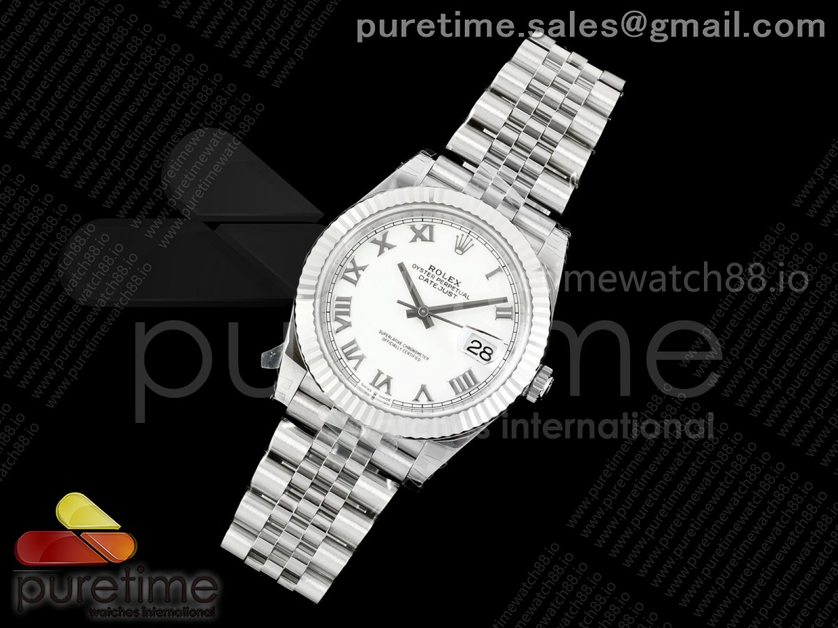 DateJust 41 126334 904L SS VSF 1:1 Best Edition White Roman Dial on Jubilee Bracelet VS3235v2 V2s (133g)