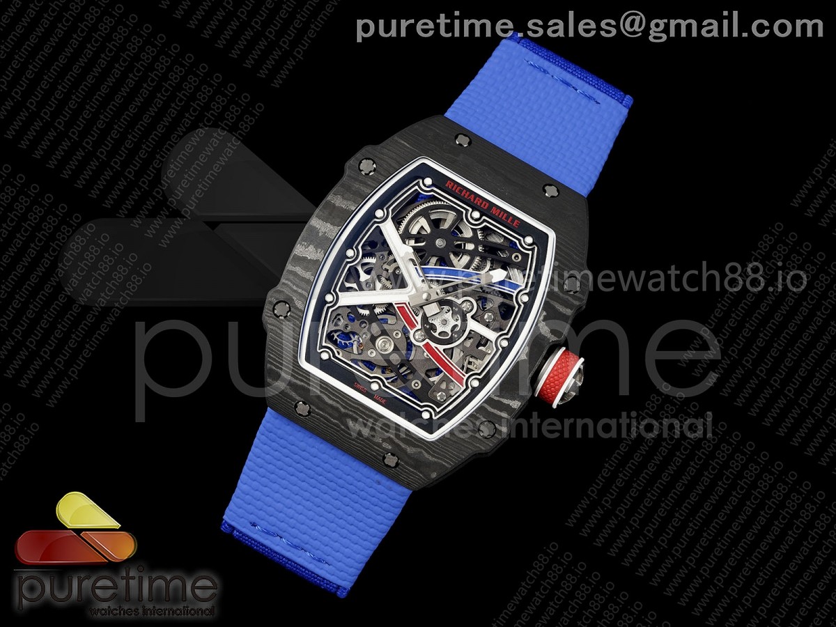 UMI RM67-02 Black NTPT France Skeleton Dial on Elastic Strap CRMA7 Clone V3