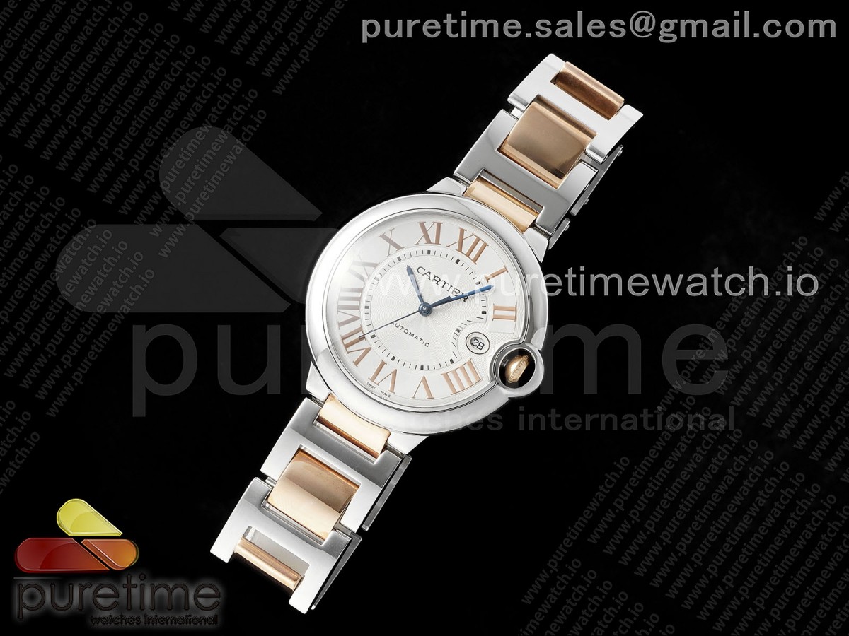Ballon Bleu 42mm SSRG AF 1:1 Best Edition White Texture Dial on SSRG Bracelet A2824 V5
