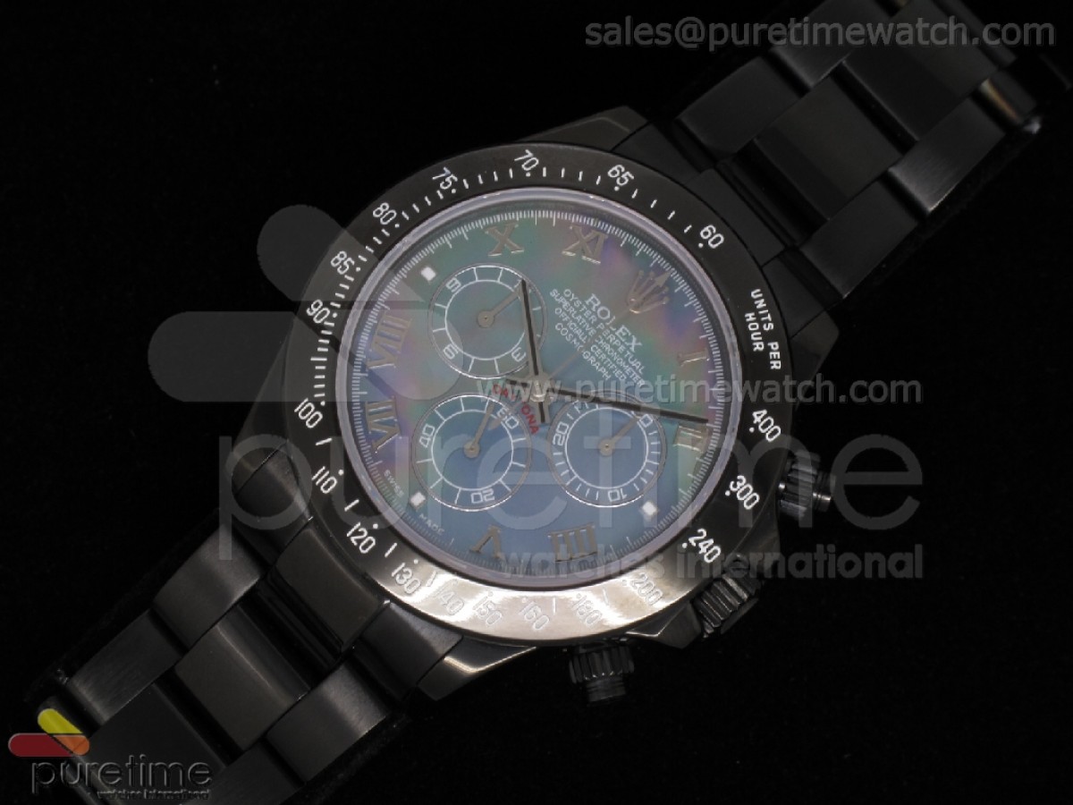 Daytona Project PVD Blue MOP Dial on PVD Bracelet A7750