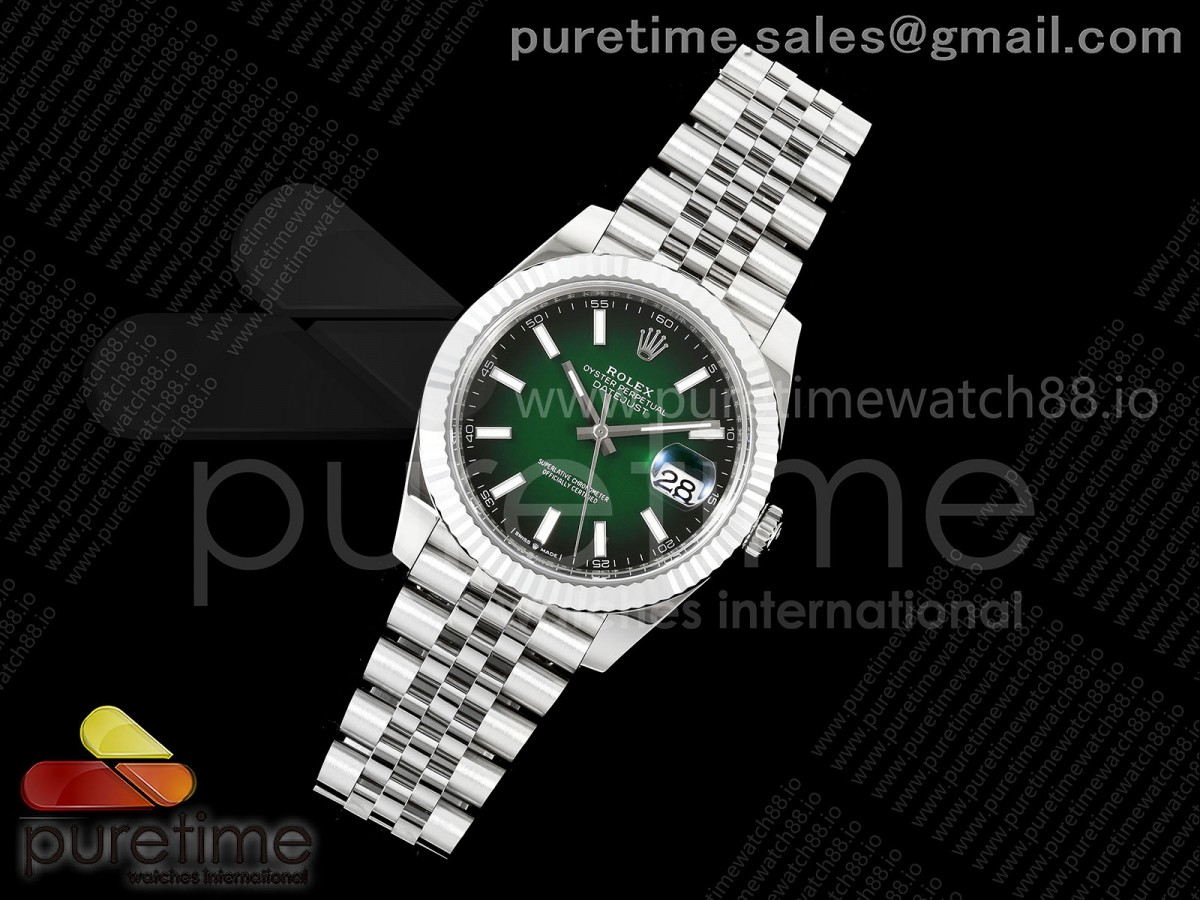 DateJust 41 126334 SEEK 1:1 Best Edition 904L Steel Green Ombre Dial on Jubilee Bracelet VR3235