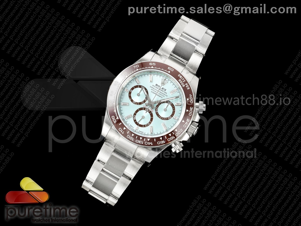 Daytona 126506 VSF 1:1 Best Edition 904L Steel Ice Blue Crystal Dial on SS Bracelet VS4131 V3s (Weighted)