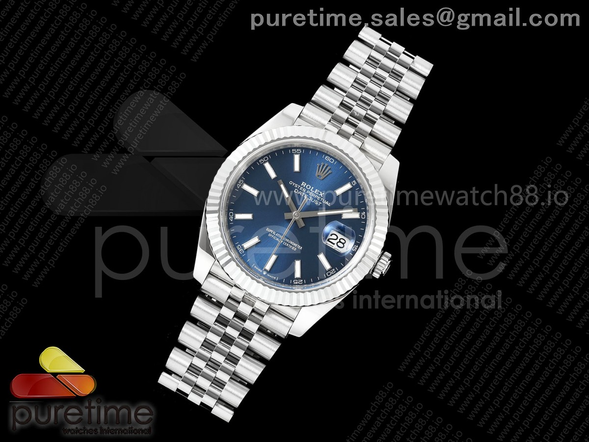 DateJust 41 126334 904L SS MZF 1:1 Best Edition Blue Dial on Jubilee Bracelet JH3235