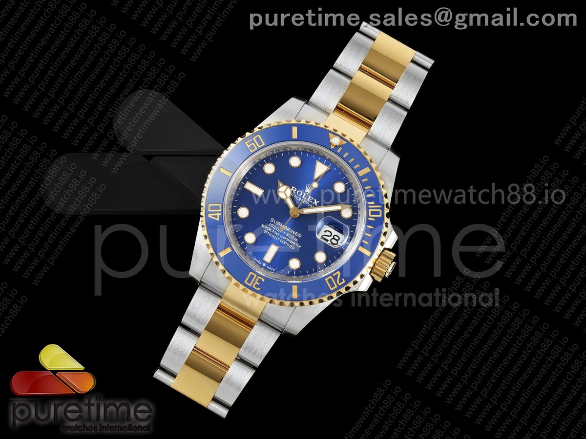 Submariner 41mm 126613 LB SS/YG Blue Ceramic RCF 1:1 Best Edition 904L SS Case and Bracelet VR3235 (Weighted)