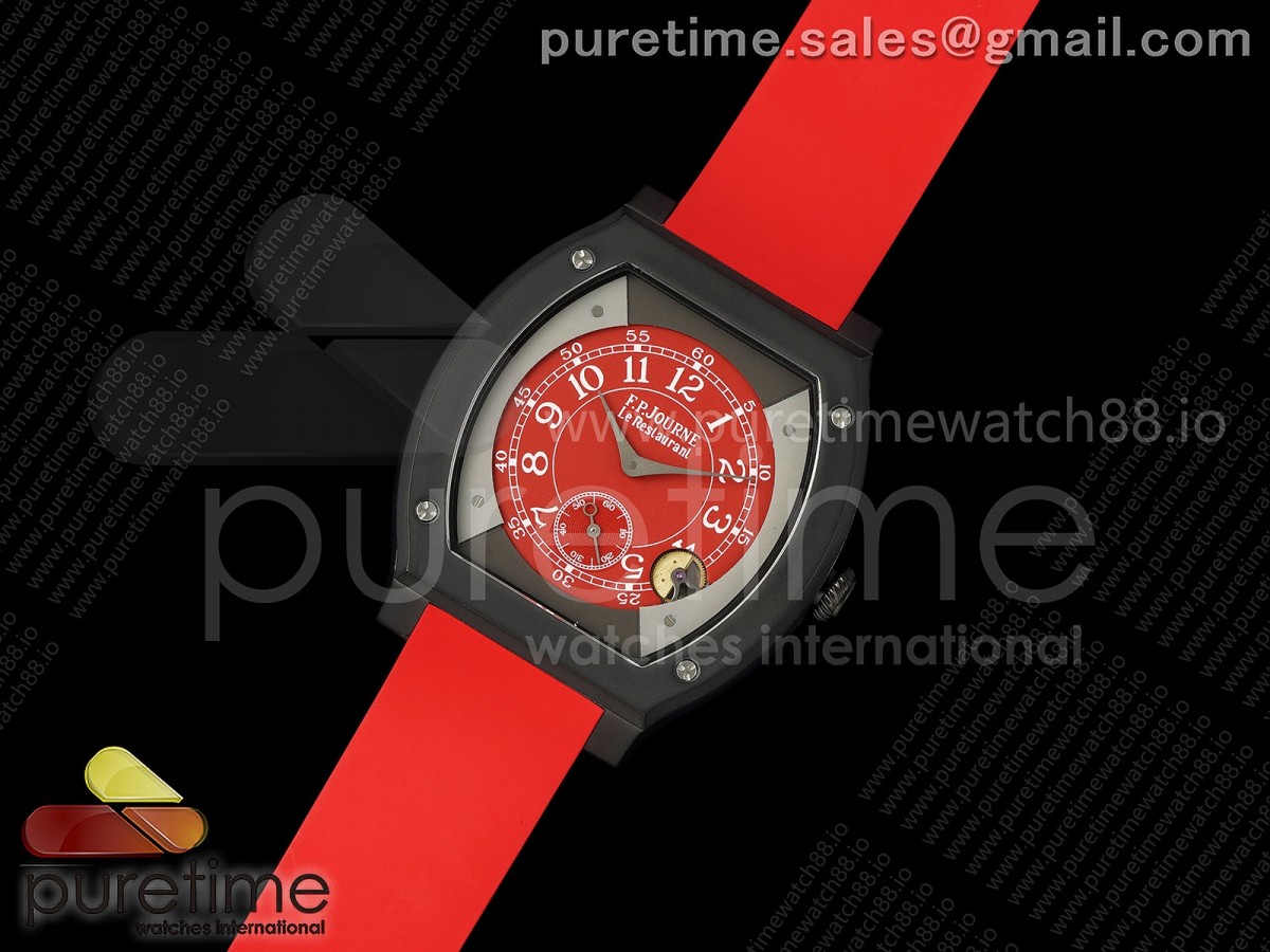 F.P.Journe Elegante PVD AVF Best Edition Red Dial on Red Rubber Strap Quartz
