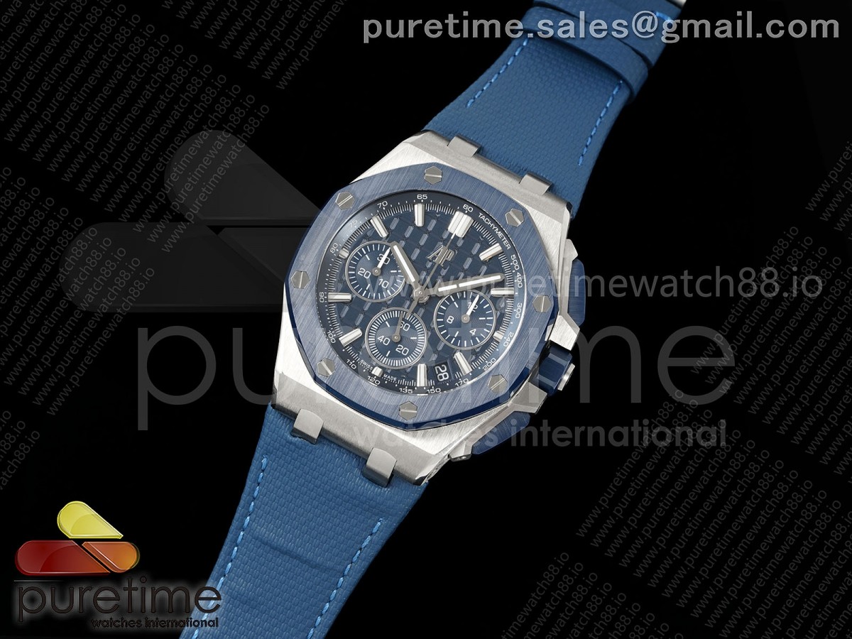 Royal Oak Offshore 43mm SS APPF Best Edition Blue Dial on Blue Nylon Strap AA4401
