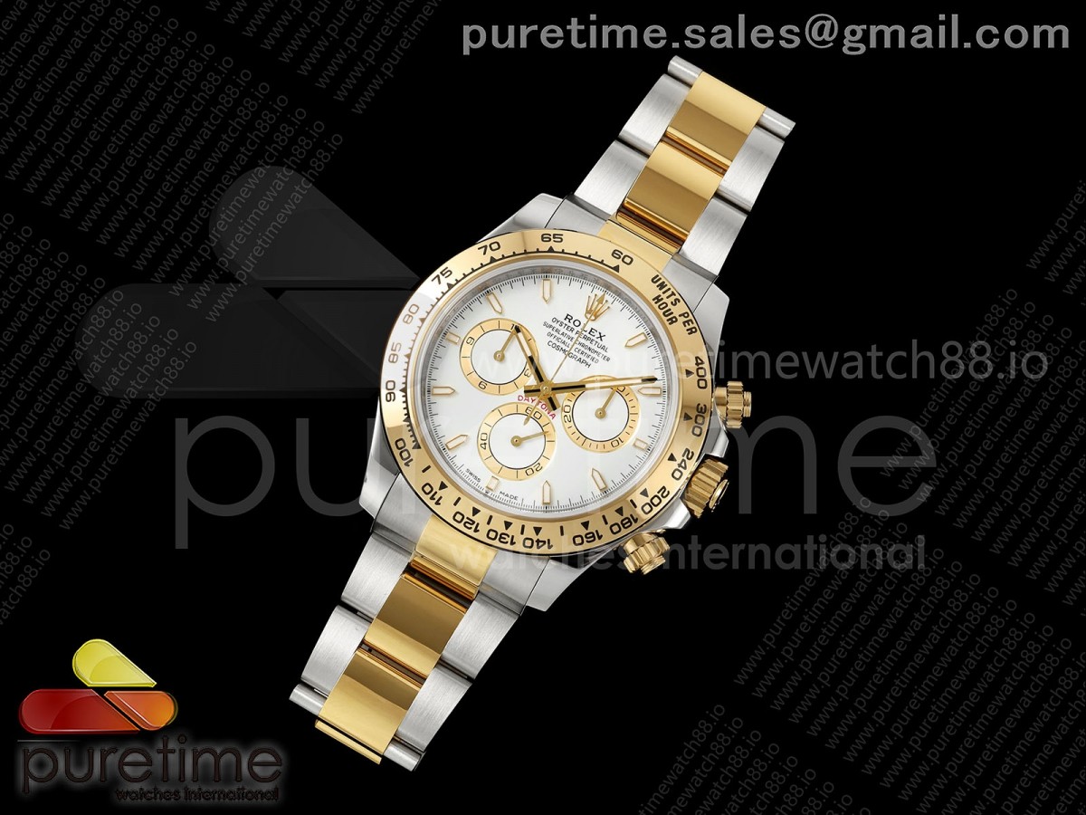 Daytona 126503 WF 1:1 Best Edition White Dial on SS/YG Bracelet JH4131 Free Sprung (164g)