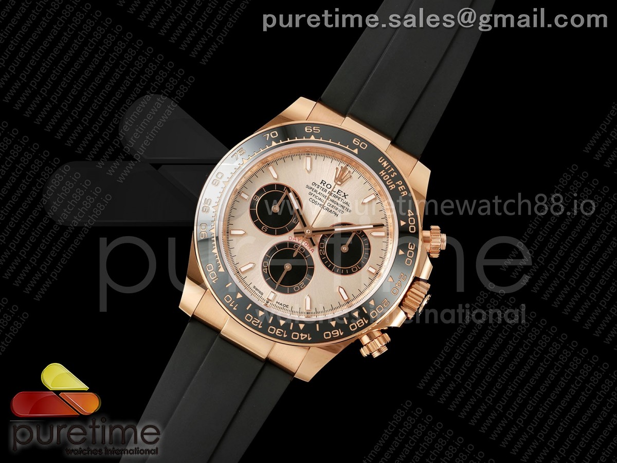 Daytona 126515 WF 1:1 Best Edition RG/Black Dial on Oysterflex Strap JH4131 (Free Sprung)