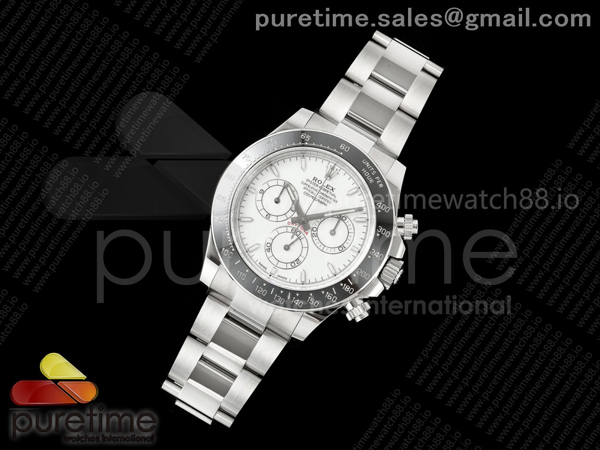 Daytona 126502 QF 1:1 Best Edition White Dial on SS Bracelet JH4131 (Free Sprung)