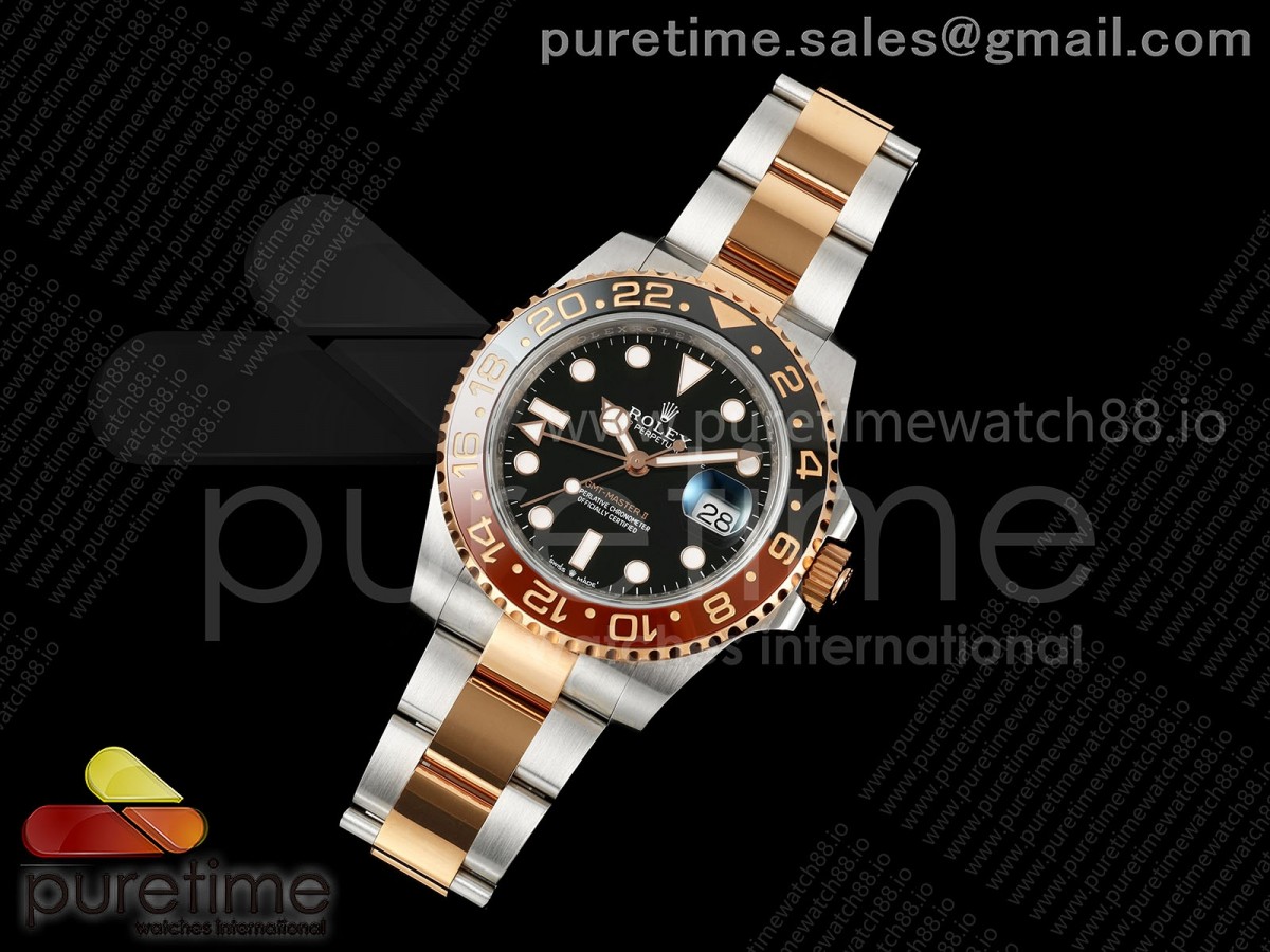 GMT-Master II 126711 CHNR Black/Brown Ceramic WF Best Edition Black Dial on Bracelet JH3285 CHS (175g)