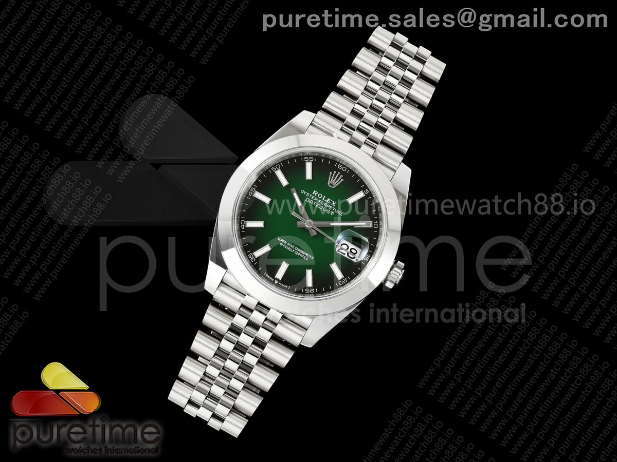 DateJust 41 126300 ERF 1:1 Best Edition Green Ombre Dial on Jubilee Bracelet JH3235 (Free Sprung)