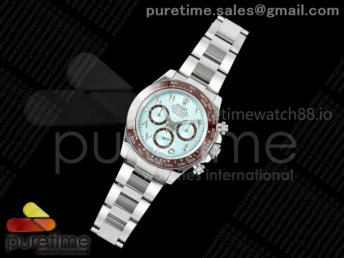 Daytona 126506 QF 1:1 Best Edition Ice Blue Arabic Dial on SS Bracelet JH4131 Free Sprung V18 (Weighted)