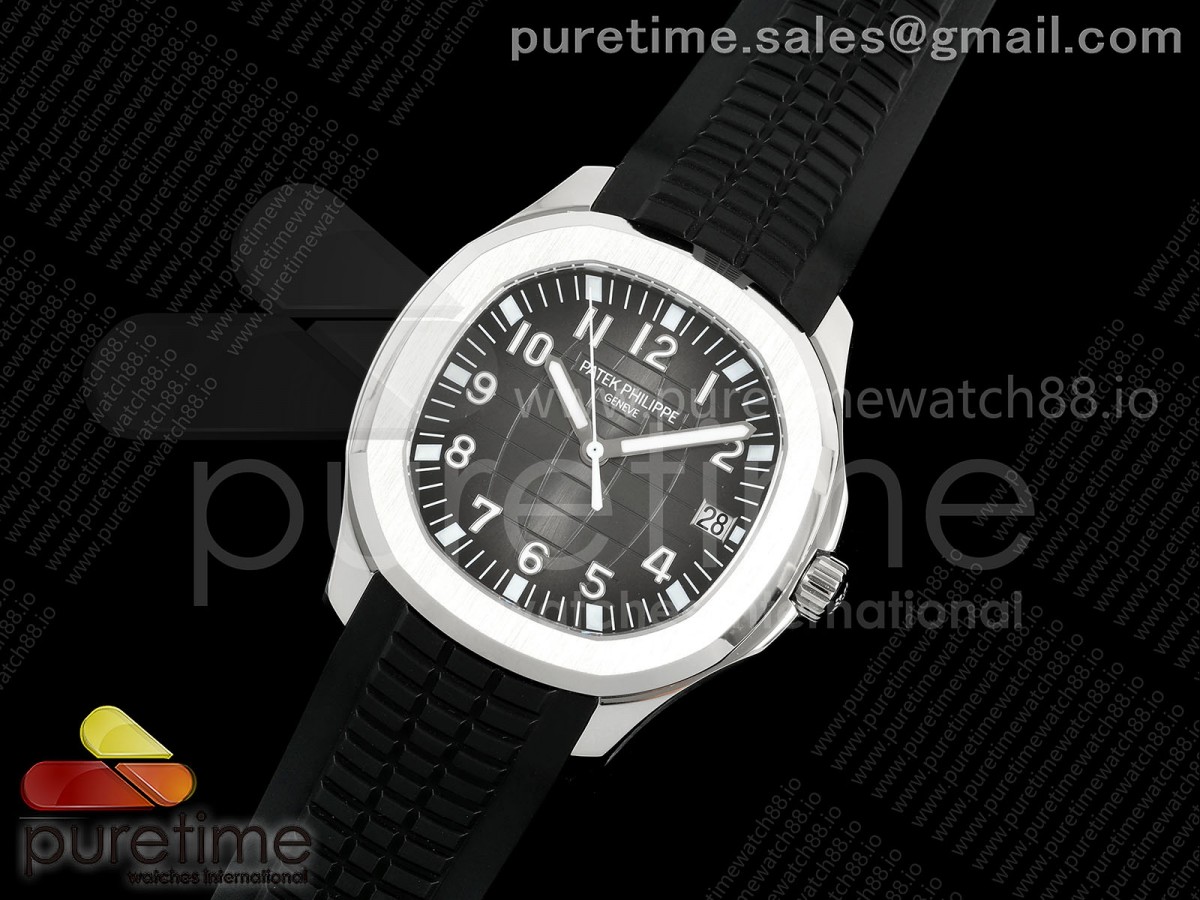 Aquanaut 5167 SS BBF 1:1 Best Edition Gray Dial on Black Rubber Strap DD324 Super Clone