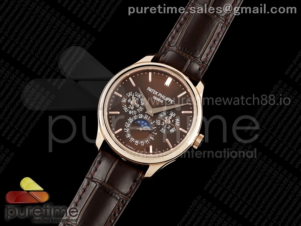 Perpetual Calendar 5140 RG 3KF Best Edition Brown Dial on Brown Leather Strap A240