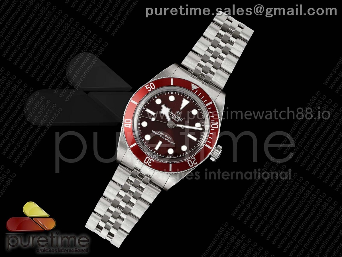 Black Bay 58 39mm SS ZF 1:1 Best Edition Red Dial on Jubilee Bracelet A2824