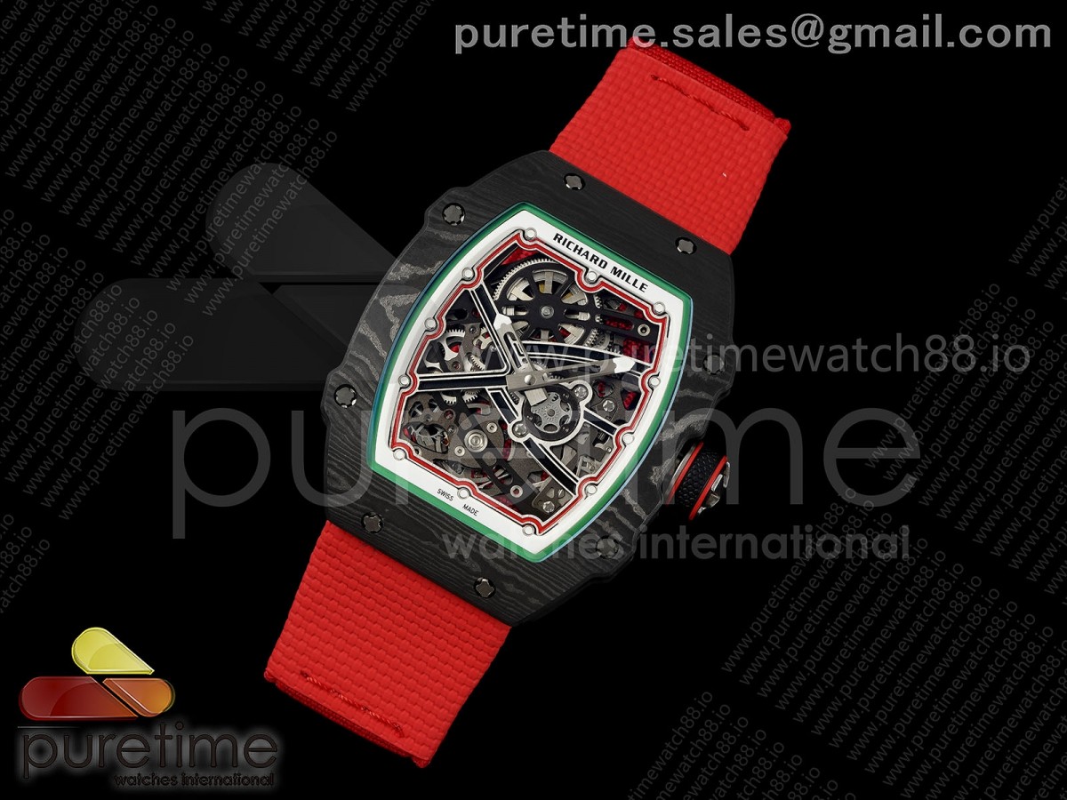 UMI RM67-02 Black NTPT Italy Skeleton Dial on Elastic Strap CRMA7 Clone V3