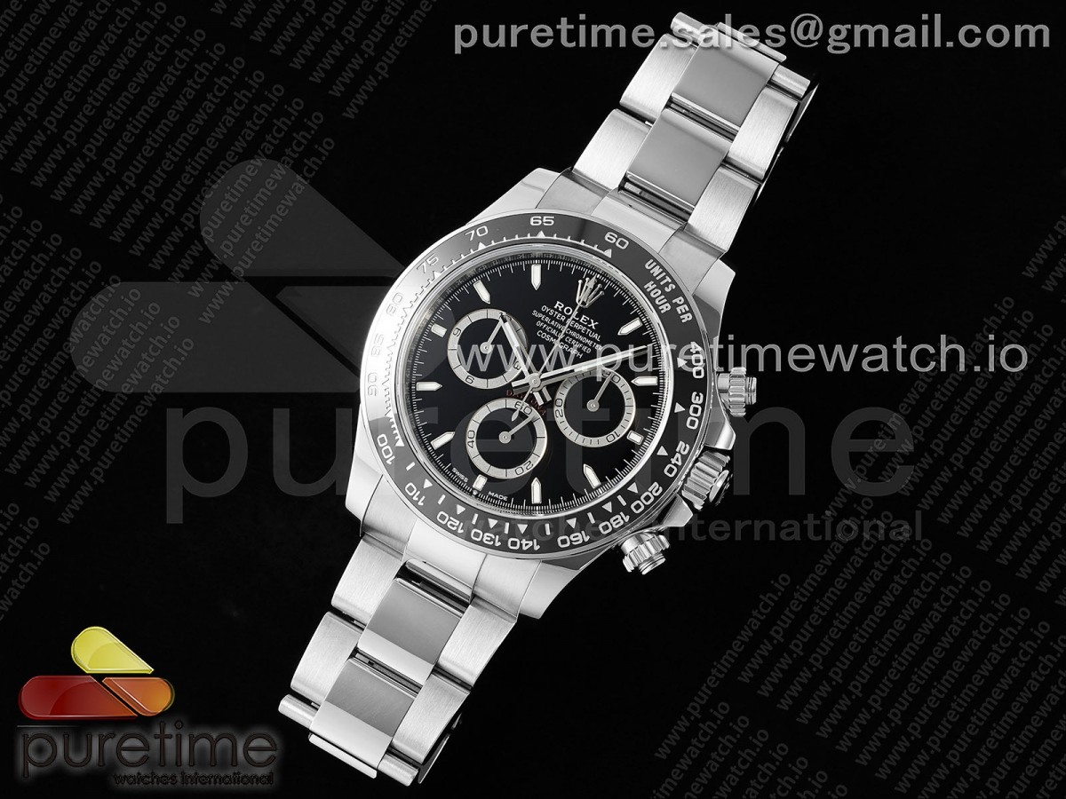 Daytona 126500 VSF 1:1 Best Edition 904L Steel Black Dial on SS Braclet DD4131 V1s