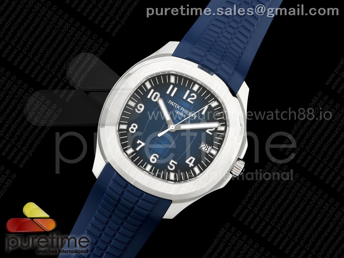 Aquanaut 5168 SS BBF 1:1 Best Edition Blue Dial on Blue Rubber Strap DD324 Super Clone