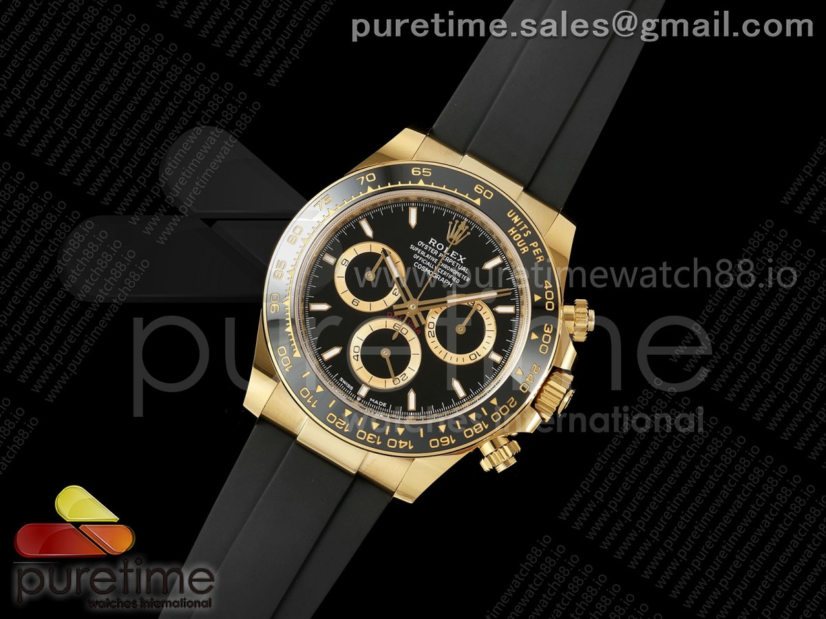 Daytona 126518 WF 1:1 Best Edition Black Dial on Oysterflex Strap JH4131 (Free Sprung)