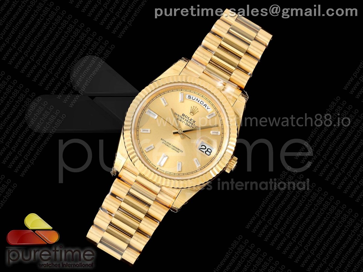 DayDate 40 228238 VSF 1:1 Best Edition YG Crystal Dial on President Bracelet VS3255 V2