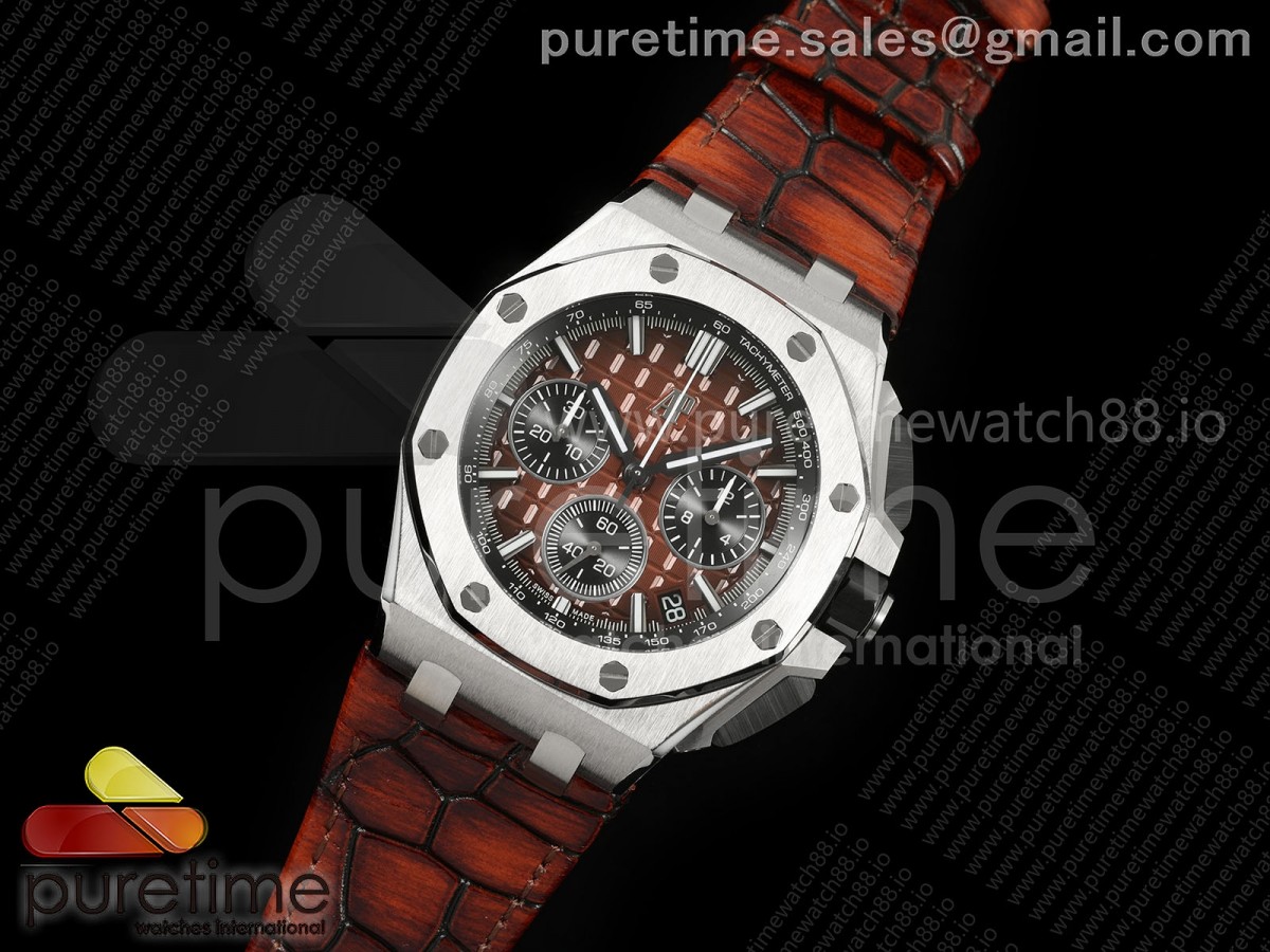 Royal Oak Offshore 43mm SS APPF Best Edition Brown Dial on Brown Leather Strap AA4401