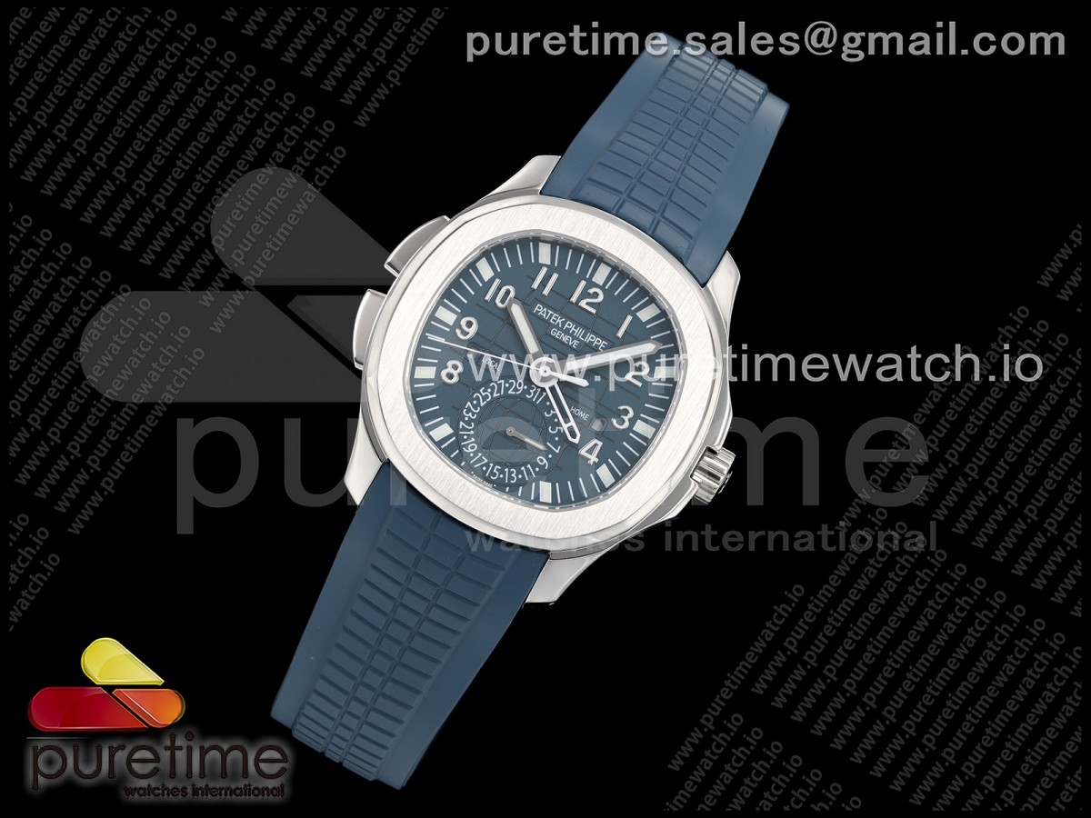 Aquanaut 5164 SS 2F Best Edition Blue Dial on Blue Rubber Strap A324
