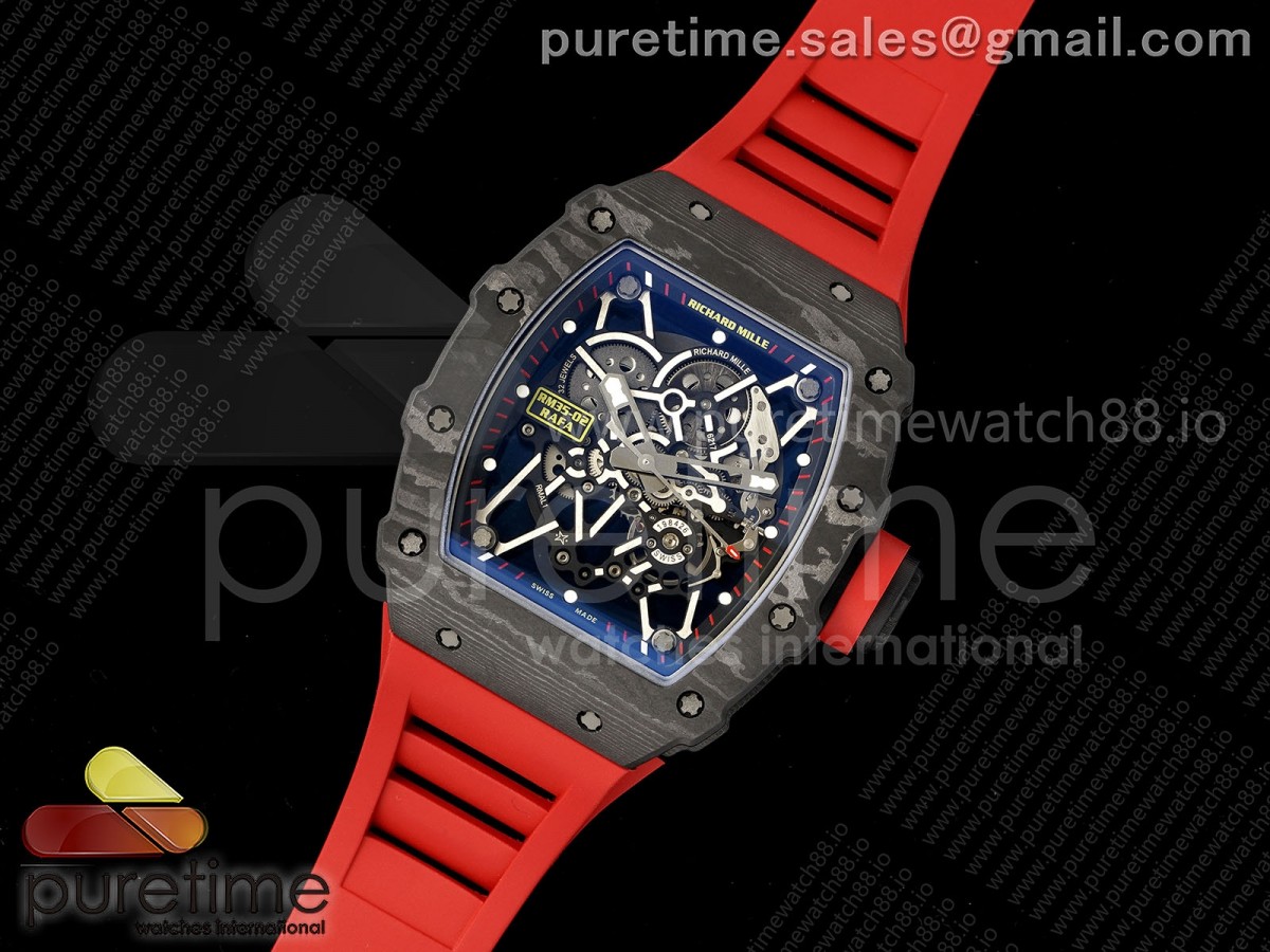 RM035-02 Black NTPT APSF 1:1 Best Edition on Red Rubber Strap RMAL1 Super Clone
