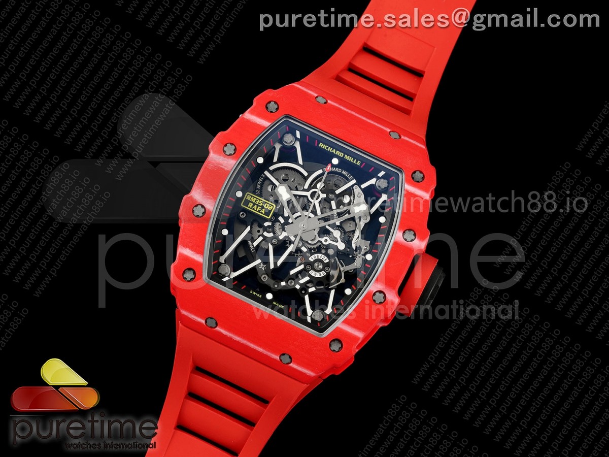 RM035-02 Red NTPT APSF 1:1 Best Edition on Red Rubber Strap RMAL1 Super Clone