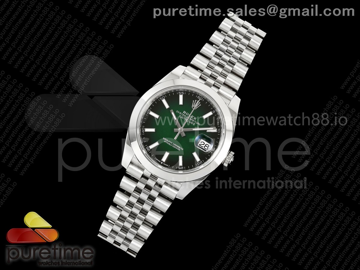 DateJust 41 126300 SEEK 1:1 Best Edition 904L Steel Green Ombre Dial on Jubilee Bracelet VR3235