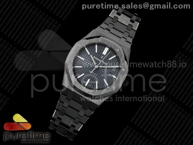Royal Oak 15400 Black Ceramic THBF 1:1 Best Edition Blue Dial on Ceramic Bracelet SA3120 Super Clone