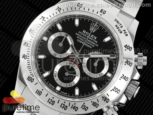 Daytona 116520 UFO 1:1 Best Edition Black Dial on Braclet UF4130 (Free Sprung) — photo 2