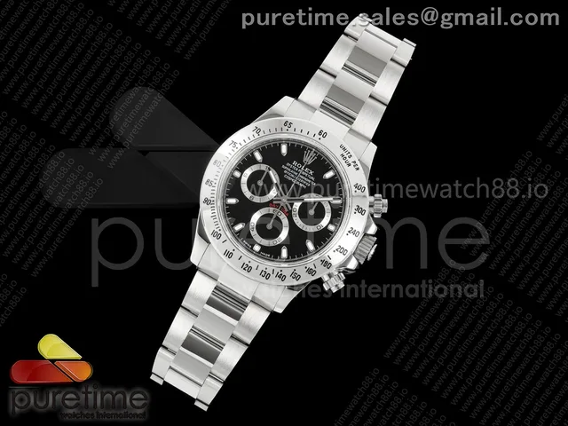Daytona 116520 UFO 1:1 Best Edition Black Dial on Braclet UF4130 (Free Sprung)