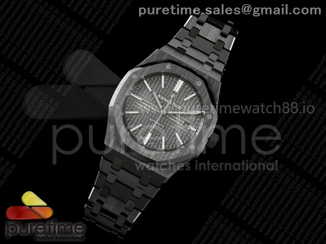 Royal Oak 15400 Black Ceramic THBF 1:1 Best Edition Gray Dial on Ceramic Bracelet SA3120 Super Clone
