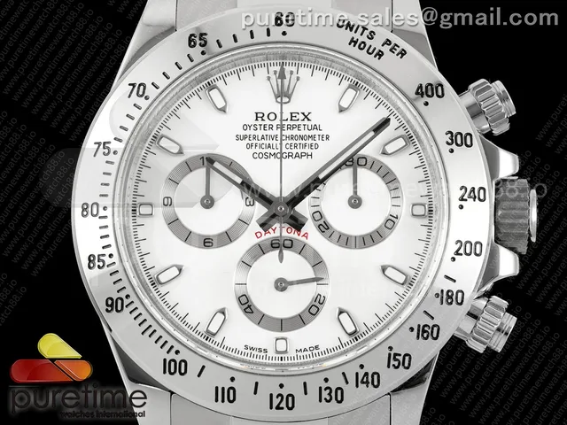 Daytona 116520 UFO 1:1 Best Edition White Dial on Braclet UF4130 (Free Sprung) — photo 9