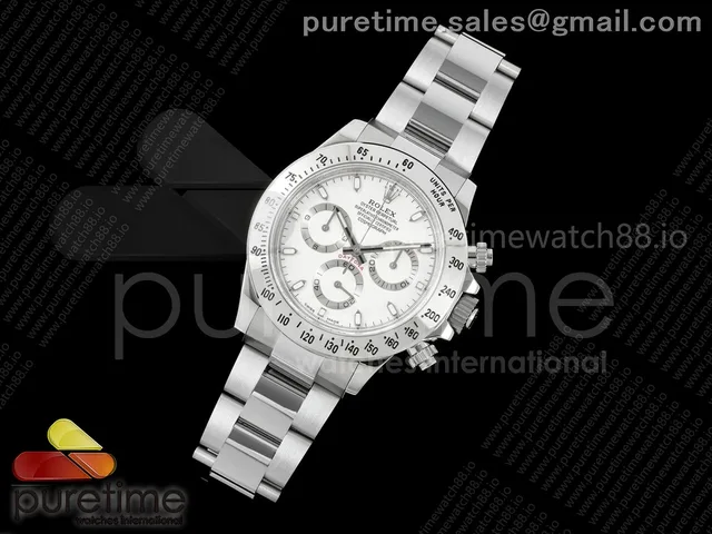Daytona 116520 UFO 1:1 Best Edition White Dial on Braclet UF4130 (Free Sprung)