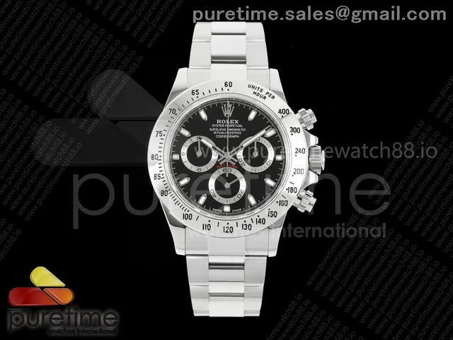 Daytona 116520 UFO 1:1 Best Edition Black Dial on Braclet UF4130 (Free Sprung) — photo 8